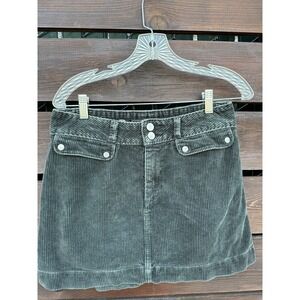 Abercrombie & Fitch Mini‎ Skirt Womens Green Corduroy Cotton Size 6